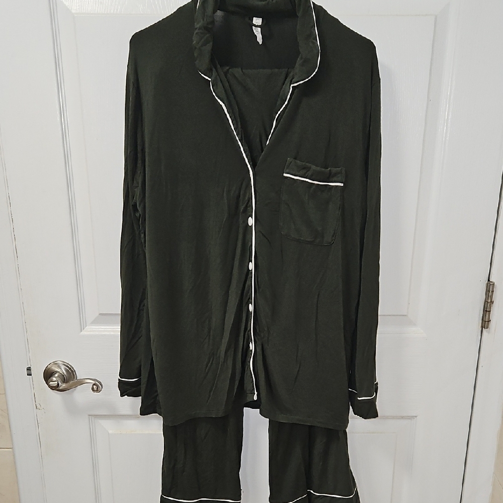 Lively Olive Long Sleeve Pajama Set